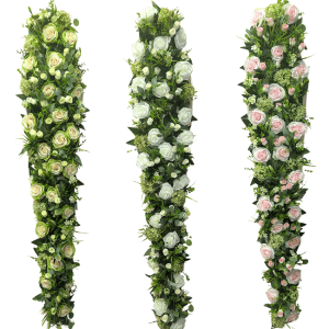 Planche de fleurs artificielles roses élégance